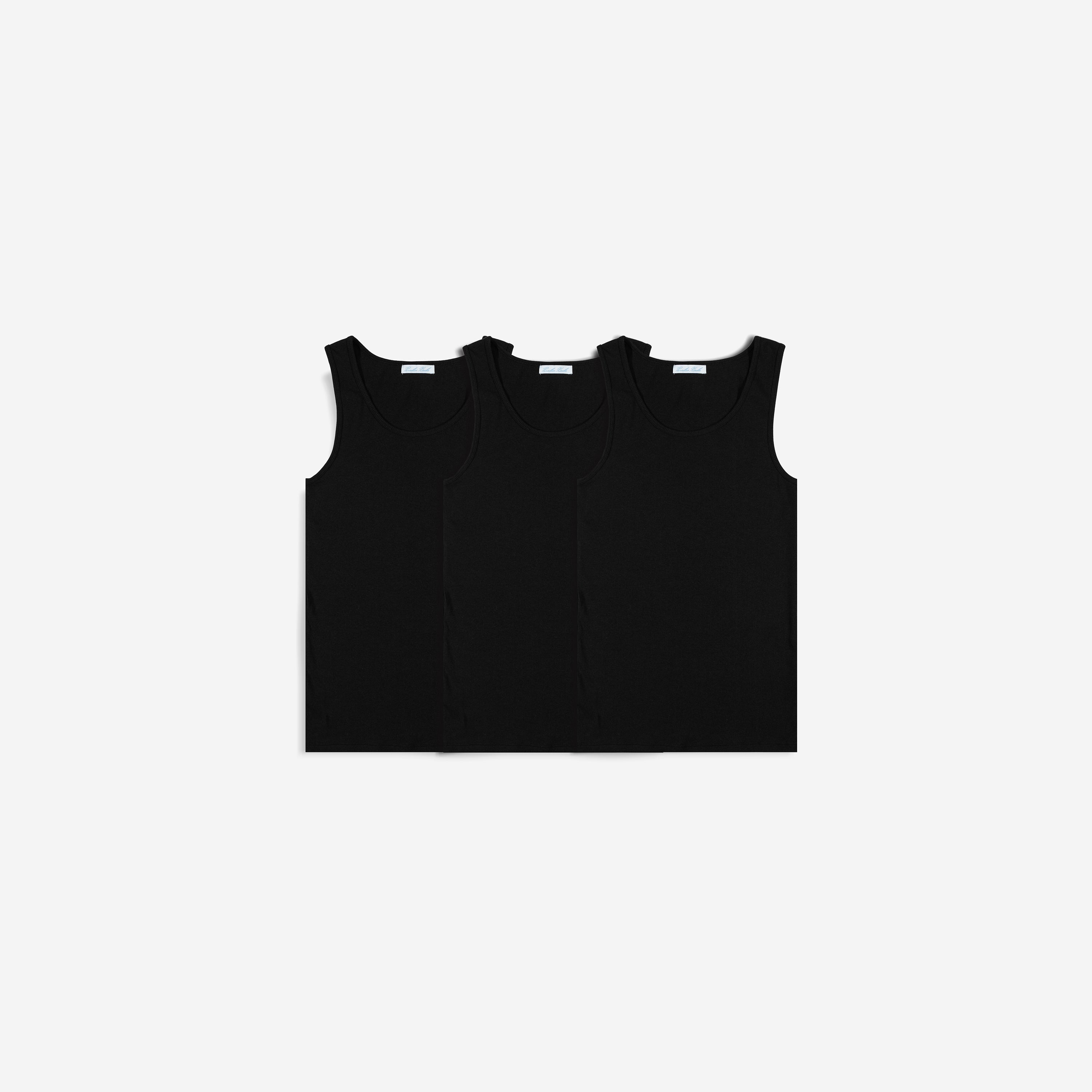 MENS TANK, 3-PACK, BLACK
